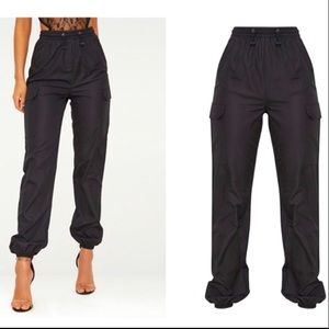 Boohoo Black Shell Joggers